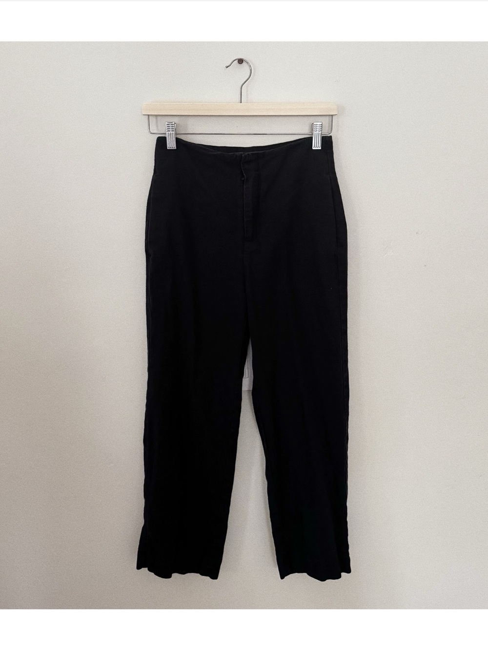 gap linen-blend relaxed straight ankle pants